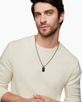 Chevron Tag in Black Titanium, 27mm